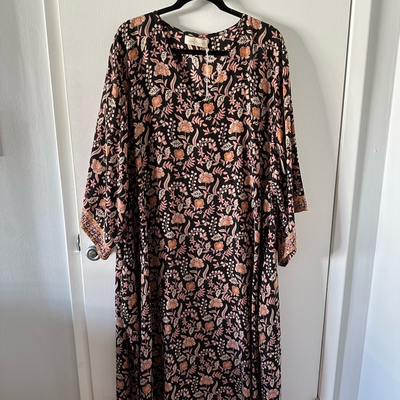 Natalie Martin Marin Dress with Sash in Sweet Autumn Black size L EUC - Picture 10 of 14
